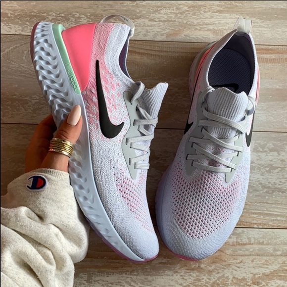 NWT Nike Epic React Flyknit Pure Platinum - Picture 2 of 7